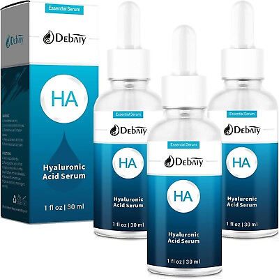 #ad Hyaluronic Acid Serum For Face 1 fl oz Anti Aging 3 Pack EXP 10 2026 $16.20
