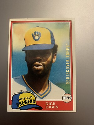 #ad Dick Davis 1981 Topps #183 2017 Rediscover Gold Buyback Brewers $5.99