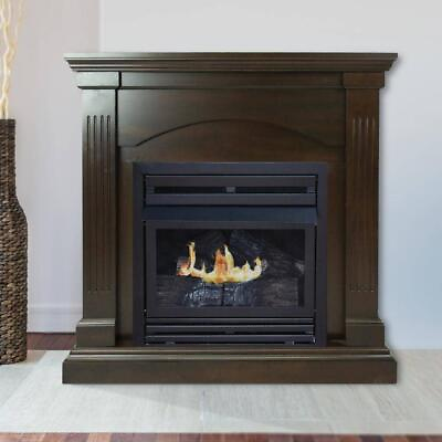 #ad Pleasant Hearth Ventless Natural Gas Fireplace 35.75quot; 20000 BTU H in Tobacco $1330.90