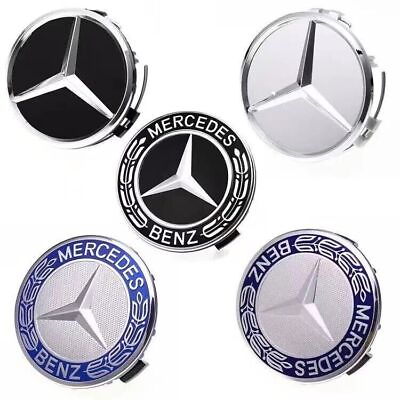 #ad 4PCS 75mm Wheel Center Caps Hub Caps Cover Logo Emblem Hubcaps for Mercedes Benz $10.33