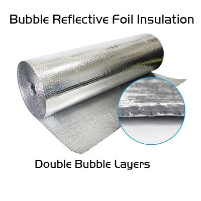 #ad NASATEK BP24010 Reflective Insulation Double Bubble Foil 24 In. x 10 Ft. $19.88