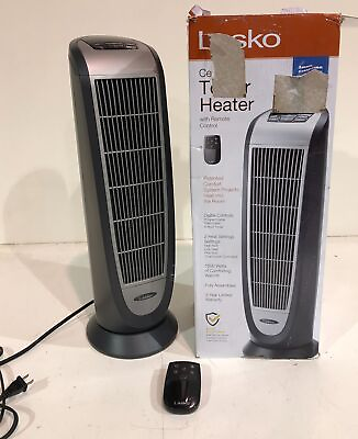 #ad LASKO Portable Digital Ceramic Tower Heater with Remote Control *READ $42.29