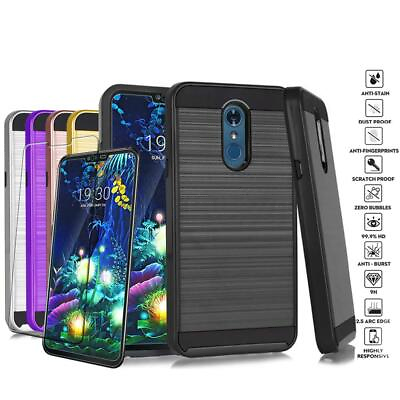 #ad For Stylo 5 Stylo 5 Plus Shockproof Metal Brushed Hybrid Case Screen Protector $10.99