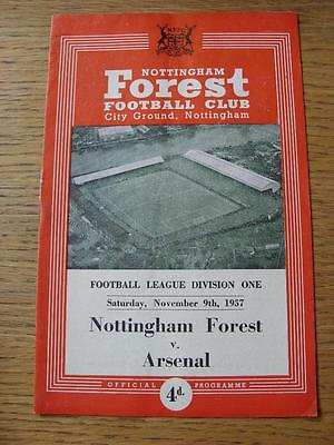 #ad 09 11 1957 Nottingham Forest v Arsenal Light Crease Single Team Change GBP 3.99