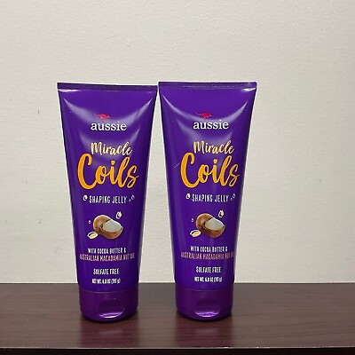 #ad 2 Pack Aussie Miracle Coils Shaping Jelly with Cocoa Butter 6.8oz Sulfate Free $11.99