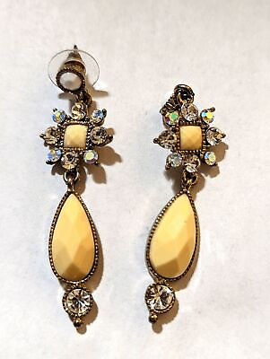 #ad 2quot; daisy floral earrings rhinestones summery $9.80