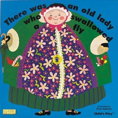 #ad There Was an Old Lady Who Swallowed a Fly Classic Books with Holes GOOD $3.76