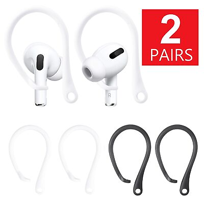 #ad 2 Pairs Silicone Sports Anti lost Ear Hook For AirPods Strap Earhook Holder $3.59