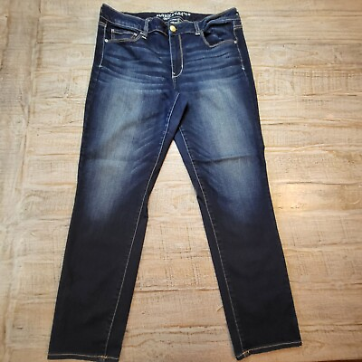 #ad American Eagle Womens 14 Blue Jeans Skinny Distressed Denim Super Stretch $16.06