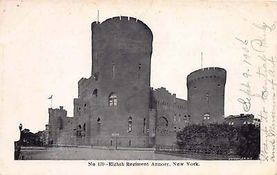 #ad Eighth Regiment Armory Manhattan New York City Early Postcard Unused $12.00