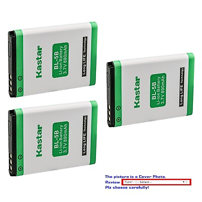 #ad Kastar BL 5B Battery Replace for Nokia 5320 XpressMusic 5500 6020 6021 6060 $10.99