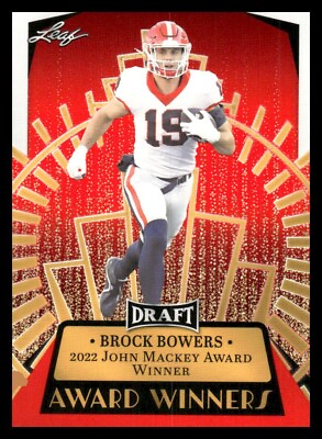 #ad #ad 2023 Leaf Draft Red Award Winners Brock Bowers Rc #13 $2.49