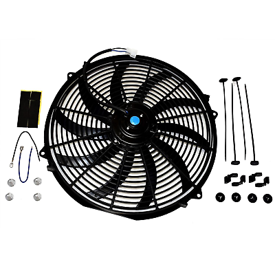 #ad 130031 Electric Radiator Cooling Fan Cooler Heavy Duty Wide Curved 10 S Bl $70.99