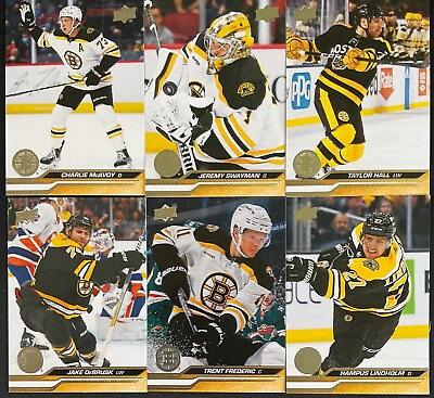#ad Boston Bruins 2023 24 Upper Deck Series 1 amp; 2 12 Card Base Team Set $9.99