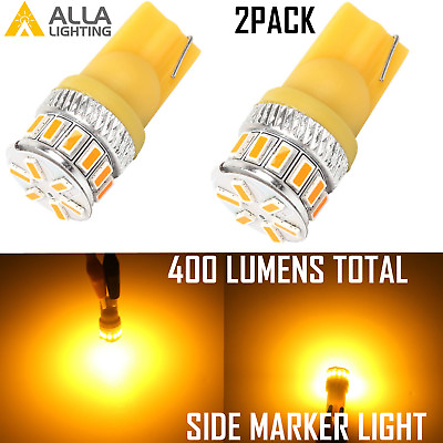 #ad Alla Lighting 18 LED 194 Front Turn Signal Light Bulb Side Marker Parking Yellow $12.98