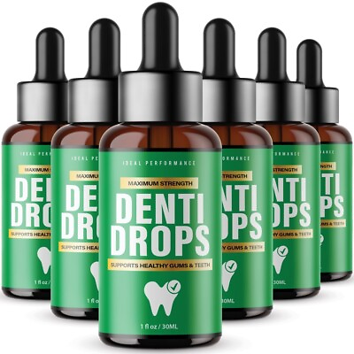 #ad 6 Pack Dentidrops Pro for Gums Dental Dropper Healthy Gum Teeth Liquid Drops $69.95