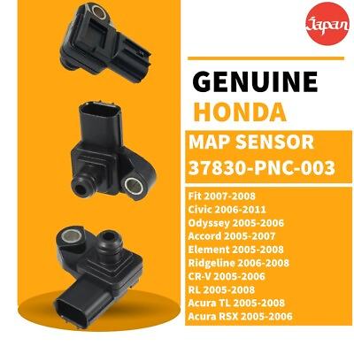 #ad Genuine Map Sensor Honda Odyssey Civic Fit Element Ridgeline CR V 37830 PNC 003 $219.00