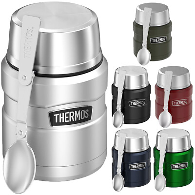 #ad Thermos 16 oz Stainless King Vacuum Insulated Stainless Steel Food Jar Container $27.99