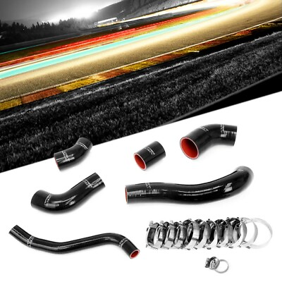 #ad HPS Black 4 Ply Silicone Intercooler Hose Kit For 19 Veloster 1.6L Turbo JS $237.50