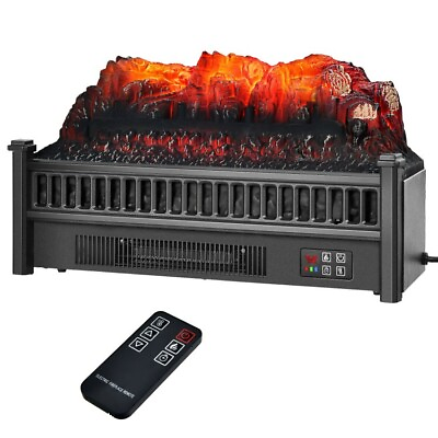 #ad 1400W Electric Fireplace Log Heater 4777 BTU W Adjustable Flame Brightness Home $118.96