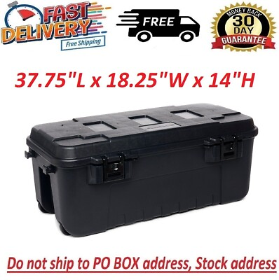 #ad XXL Pickup Truck Bed Storage Box Black Garage Trailer Trunk Chest Heavy Duty $54.97