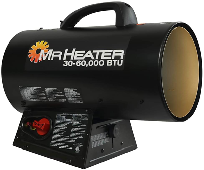 #ad MH60QFAV 60000 BTU Portable Propane Forced Air Heater 19.75 X 11.50 Inches Bl $187.99