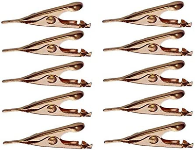 #ad Micro Toothless Alligator Test Clips Copper Plated 5Amp 10 Pack $15.99