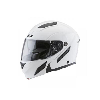#ad Zox Brigade SVS White Modular Full Face Motorcycle Helmet Adult Size XS $34.99