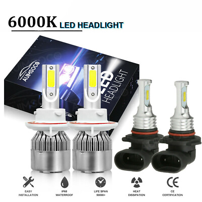 #ad 6000K LED Headlight Fog Light Bulbs Combo Kit For Jeep Wrangler 2007 2009 $32.98