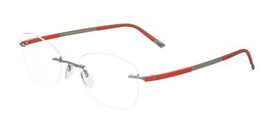 #ad Silhouette TITAN CONTOUR 4478 6054 RED Rimless Brille Frames Eyeglasses Size 54 GBP 154.85