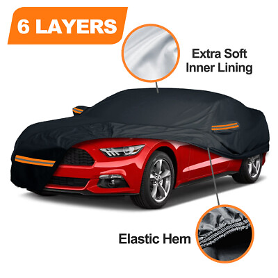 6 Layer CUSTOM FIT Ford Mustang GT Car Cover Outdoor 100% Waterproof All Weather $59.85