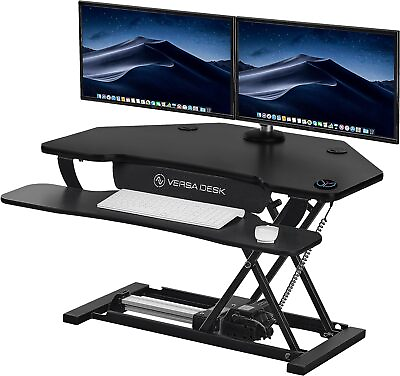 #ad VERSADESK Electric Standing Desk Converter Corner Motorized Standup Desk Riser $499.00
