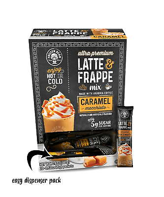 #ad Frozen Bean Ultra Premium Caramel Macchiato Latte amp; Frappe Drink Mix 20 Pk USA $17.32