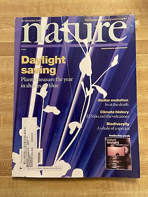 #ad Nature Magazine November 20 2003 Daylight Saving Stellar Evolution $12.50