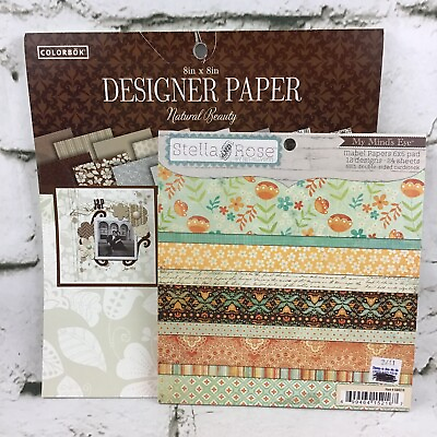 #ad Designer Craft Paper Lot Of 2 Booklets In Many Various Prints Scrapbooking $9.99