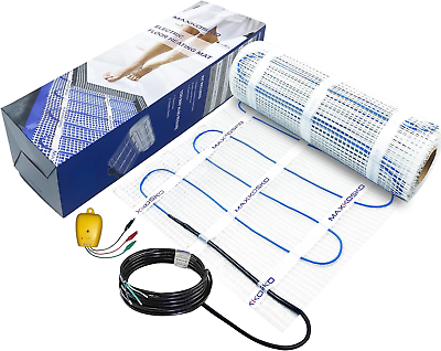 #ad 30Sq.Ft. Electric Floor Heat Mat Kit 120V Underfloor Radiant Heating System for $100.21