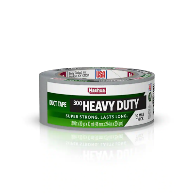 #ad 1.89 In. X 30 Yd. 300 Heavy Duty Duct Tape in Silver Air Duct Accessory $6.29