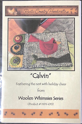 #ad RUSTIC COUNTRY CRAFTS “Calvin” Red Cardinal Woolen Whimsies Series 5”x8” #WW 013 $4.59
