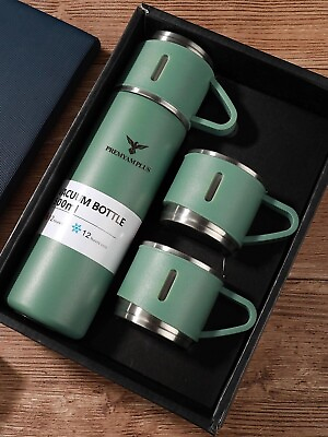 #ad Premyam Plus Vacuum Stainless Set Gift Flask Steel Travel Mug Thermos $12.99
