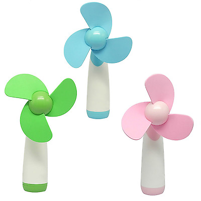 #ad Mini Fan Portable Personal Handheld Battery Operated Electric Soft Foam Blades $7.00