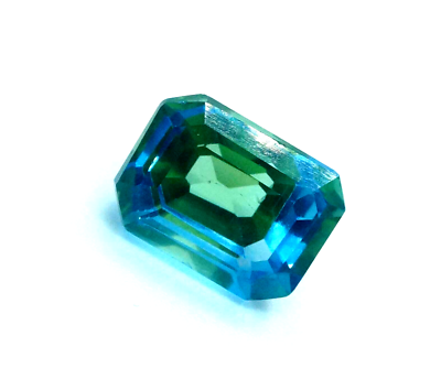 #ad 6.2 CT Natural Bi Colour Pitambari Sapphire Radiant Certified Gemstone 11x8 MM $23.39