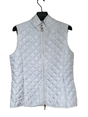#ad GEOX sz 38 EUR 6 US QUILTED VEST SLEVELESS THIN PUFFA PADDED WINDPROOF LIGHT $56.97
