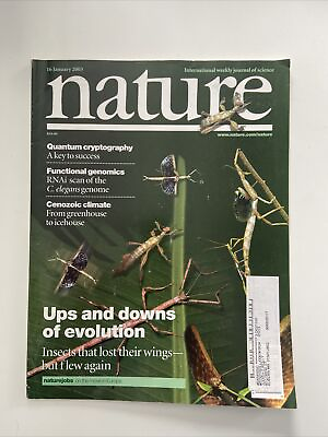 #ad Nature Magazine January 16 2003 Ups and Downs of Evolution Cenozoic Climate $15.00