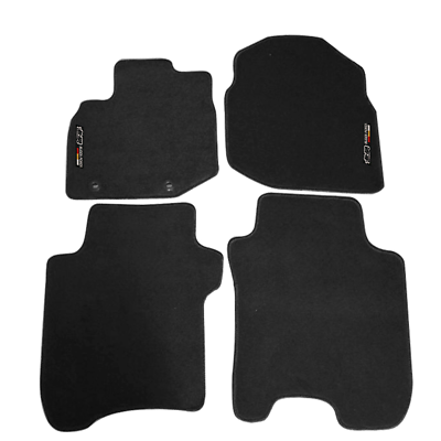 For 06 12 Honda Fit Black Floor Mats Carpet Nylon Front Rear 4PCS with Mugen $57.99