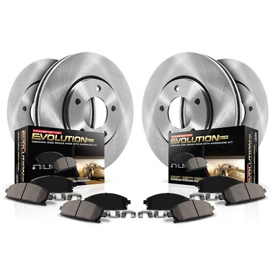 #ad KOE7988 Powerstop 4 Wheel Set Brake Disc and Pad Kits Front amp; Rear for Mercedes $532.89