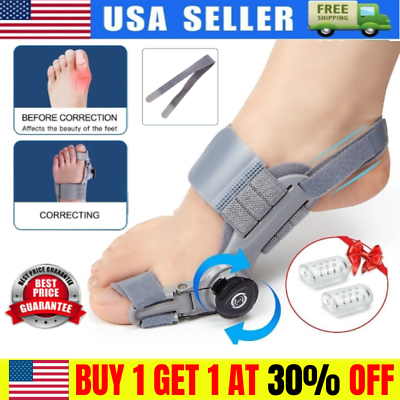 #ad Adjustable Treatmedy Bunion Fix Toe Valgus Orthosis Leather No Tighten NEW USA $4.99