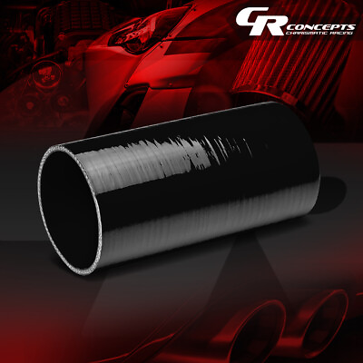 #ad 3.5quot; ID 8quot; LONG 4 PLY BLACK SILICONE HOSE TURBO INTAKE INTERCOOLER PIPE COUPLER $13.78