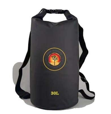 #ad Jofus Outdoors 30L Dry Bag BackPack Straps Black Waterproof 500D PVC $24.99