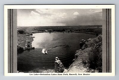 #ad Roswell NM New Mexico Lee Lake State Park Antique Vintage Souvenir Postcard $6.99