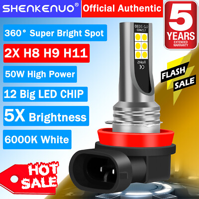 #ad For INFINITI M37 M56 QX56 EX35 FX35 2PC 6000K H11 H8 LED Fog Light Bulbs BY $16.93